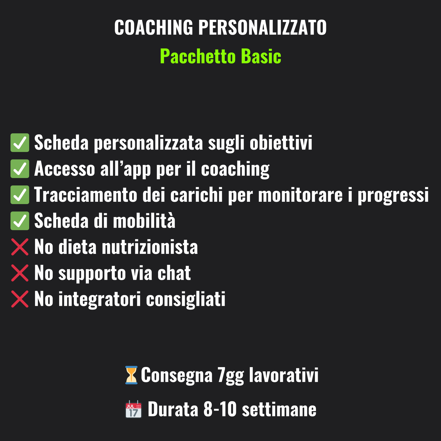 COACHING PERSONALIZZATO