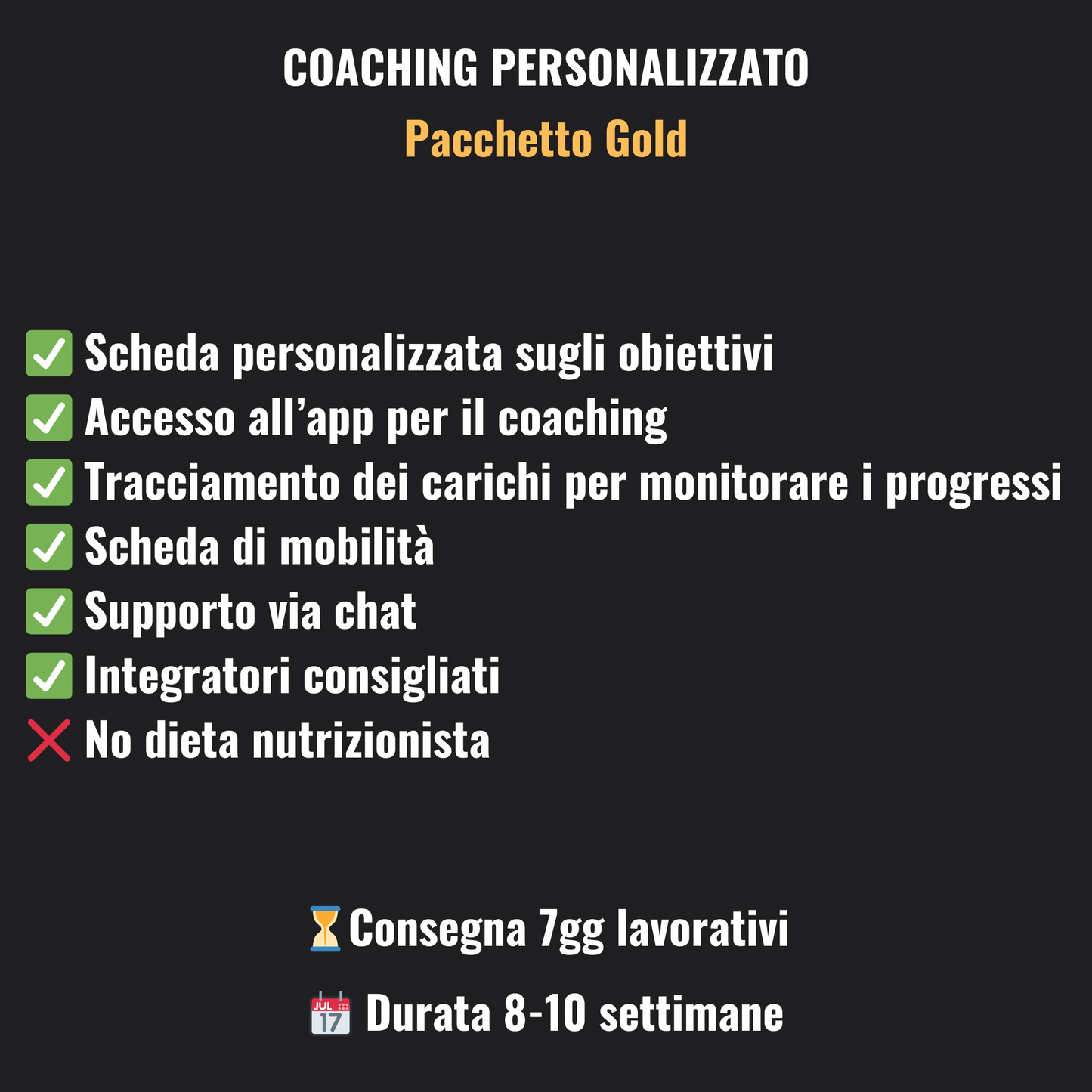 COACHING PERSONALIZZATO