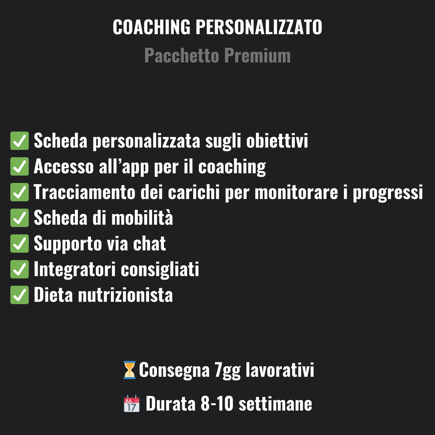 COACHING PERSONALIZZATO